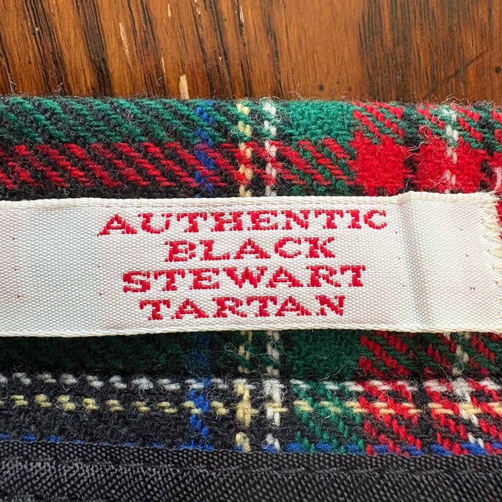 Pendleton classic vintage Black Stewart tartan pleated wool skirt - Picture 10 of 10